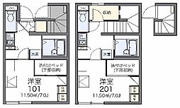 レオパレスソレーユ 1Kの間取図画像