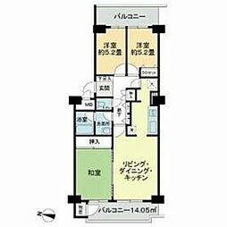 藤和すずかけ台ハイタウン 3LDKの間取図画像