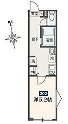 MELDIA梅島9 1Kの間取図画像