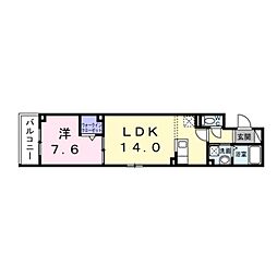 CREVANCE亀戸 3階1LDKの間取り