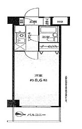 グリーンプラザ北綾瀬4 4階1Kの間取り