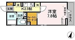 ベルグランディオ 1階1Kの間取り