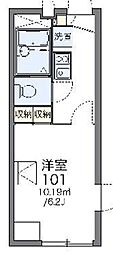 レオパレスウィステリア平井3 1Kの間取図画像