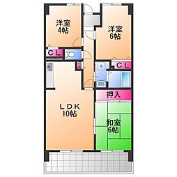 パストラル和泉 3LDKの間取図画像