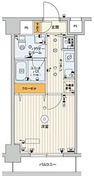 都営新宿線 東大島駅 徒歩9分の賃貸マンション 7階1Kの間取り