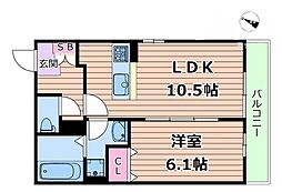 間取図画像 1LDK