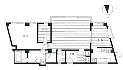 パーク用賀 1SLDKの間取図画像