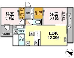 Lumiere 2LDKの間取図画像