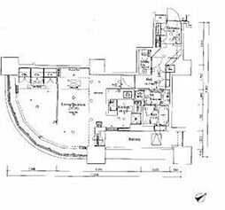東京ツインパークス ライトウィング 9階ワンルームの間取り