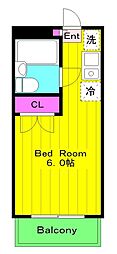 スカイコート向ヶ丘遊園2 ワンルームの間取図画像
