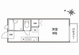 JR南武線 矢野口駅 徒歩5分の賃貸アパート 2階1Kの間取り