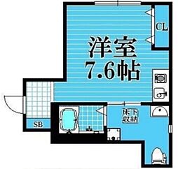 ルミナスハイツ ワンルームの間取図画像