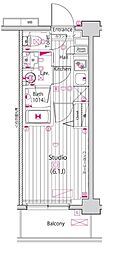 ガーラ大井町グランドステージ 1Kの間取図画像