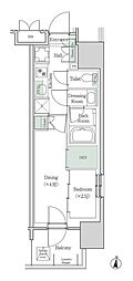 ブルックサイドレジデンス木場 2Kの間取図画像