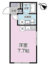Fleur千歳船橋 3階ワンルームの間取り