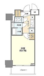 フェニックス西参道タワー 6階1Kの間取り