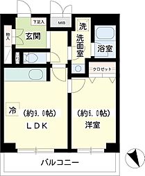 ルート山手 1LDKの間取図画像