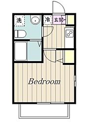 アザーレ・バモス矢部 1Kの間取図画像