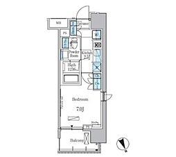 ParkAxis浅草・田原町 1Kの間取図画像