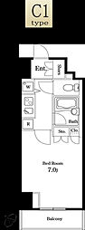 KDX文京千石レジデンス 1Kの間取図画像
