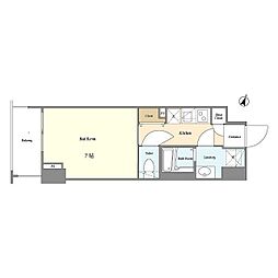 BPRレジデンス町田 1Kの間取図画像