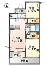 (仮称)流山市駒木マンション 2LDKの間取図画像