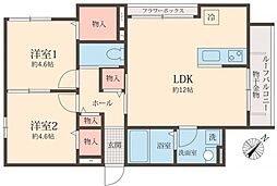 さいたま市岩槻区美園東一丁目計画 2階2LDKの間取り