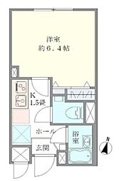 LiveCasa板橋大山 1Kの間取図画像