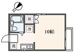 メゾン四谷 ワンルームの間取図画像
