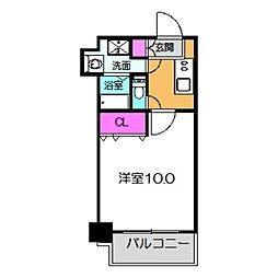 TKアンバーフロント中百舌鳥 1Kの間取図画像