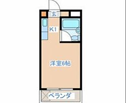 小室ビル 1Kの間取図画像
