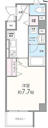エムエスビル 1Kの間取図画像