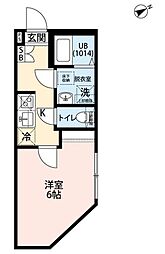 エクセラン竹ノ塚 1階1Kの間取り