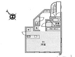 Orbit駒沢 ワンルームの間取図画像