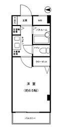 ロイヤルガーデン千鳥 1Kの間取図画像