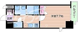 ラドゥセール梅田East 1Kの間取図画像