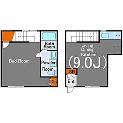 Land　Palace武蔵小山 1階1LDKの間取り