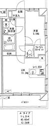 ベルテール町田 1LDKの間取図画像
