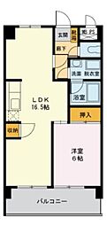 アーバンハイツ土志田 1LDKの間取図画像