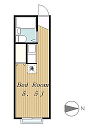 クレードール旭 ワンルームの間取図画像
