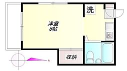 メゾンアイラ 2階ワンルームの間取り