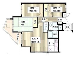エクセルエヌ・ケー 3LDKの間取図画像