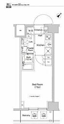プラウドフラット登戸 1Kの間取図画像