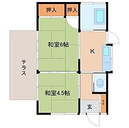 椚田町貸家 2Kの間取り