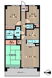 フォレストパーク相模原 3LDKの間取図画像