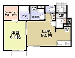 ルーチェ 1階1LDKの間取り