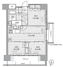 ヒューリックレジデンス千葉中央 12階3LDKの間取り