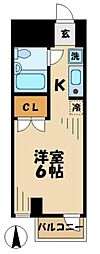ジュネス南大沢 ワンルームの間取図画像