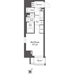 BRANSIESTA北品川 1Kの間取図画像
