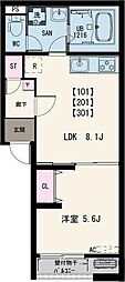 MKT伊勢町 1LDKの間取図画像